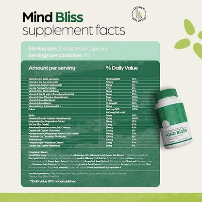 LegacyNutra non-GMO gluten free brain booster supplement for daily cognitive wellness