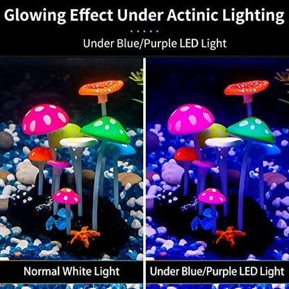 Uniclife aquarium decoration showcasing the sturdy black resin base and suction cup mechanism for secure underwater mounting.