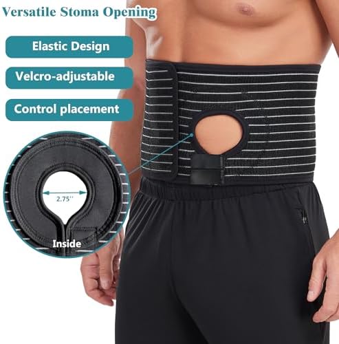 Side profile of a person wearing the PAZ WEAN unisex abdominal binder demonstrating its low profile fit under daily clothing.