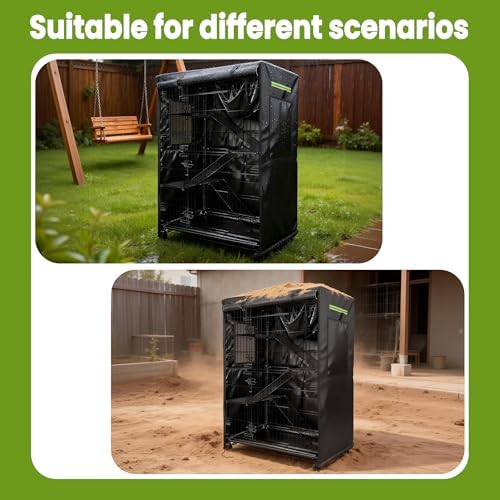 Roll up ventilation flaps on durable black outdoor cat run canopy