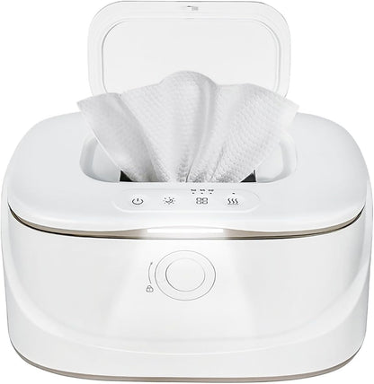 Baby Wipe Warmer with Night Light,Innovative Spring Design,Baby Wet Wipes Dispenser for Large Wipes,Wipes Warmer for Newborn Baby,Temperature Display,3 Modes of Temperature Heating Control - Image 1