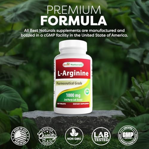 Best Naturals L-Arginine bottle side profile