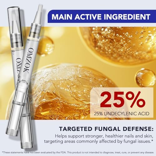 Close up of 25 percent Undecylenic Acid antifungal solution brush applicator.