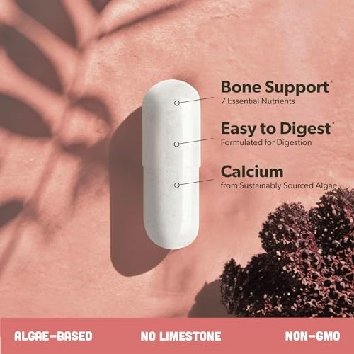 Close up of Sapling Algae Calcium capsule bottle