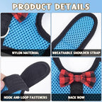 Removable decorative plaid bow on YiePhiot guinea pig walking vest