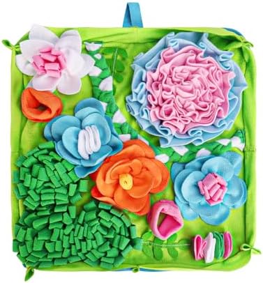 Qxsnuvvlg snuffle mat for dogs colorful flower design