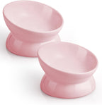 Elevated Cat Food Bowl, 5 Oz Ceramic Raised and Tilted Water Bowl, Anti Vomiting and Protect Pets' Spines Dishes for Small Dog, Fat Faced Cat, Kitten (White, 1 Pack) - Image 9