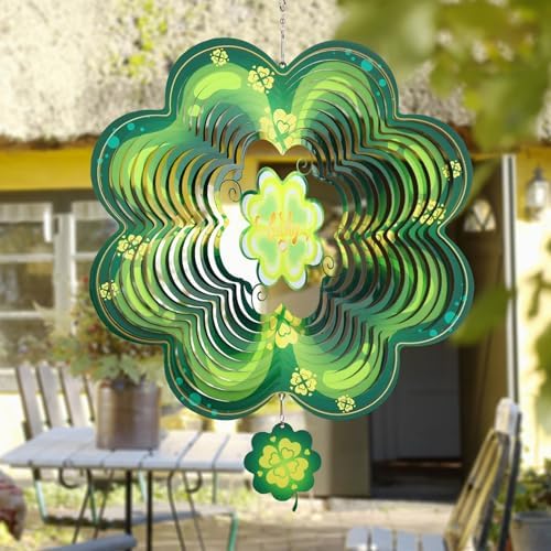 Gotome wind spinner hanging in an outdoor garden setting
