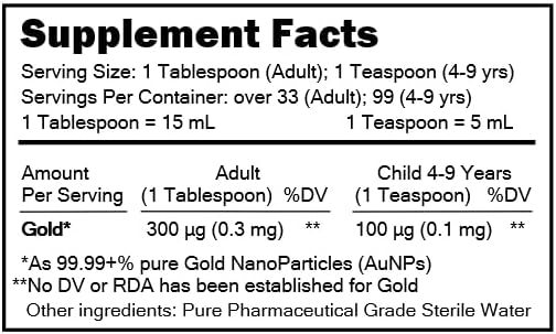 Nutraneering MediGOLD Brain Booster Nutritional Supplement Label Details