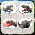 Side profile of green T-Rex robot toy for kids