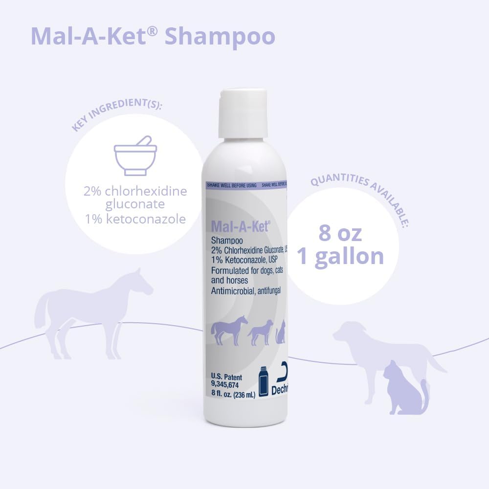 Mal-A-Ket antifungal and antibacterial pet shampoo bottle