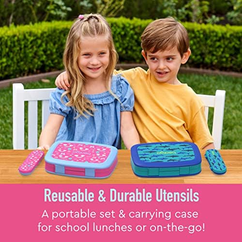 Bentgo kids reusable fork and spoon outside the case