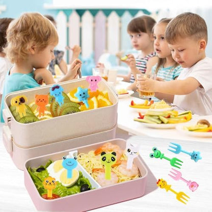 Assorted transportation theme bento box forks