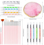 Close up of nail art brushes and dotting pens