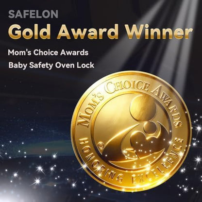 Safelon oven lock showing double button locking mechanism