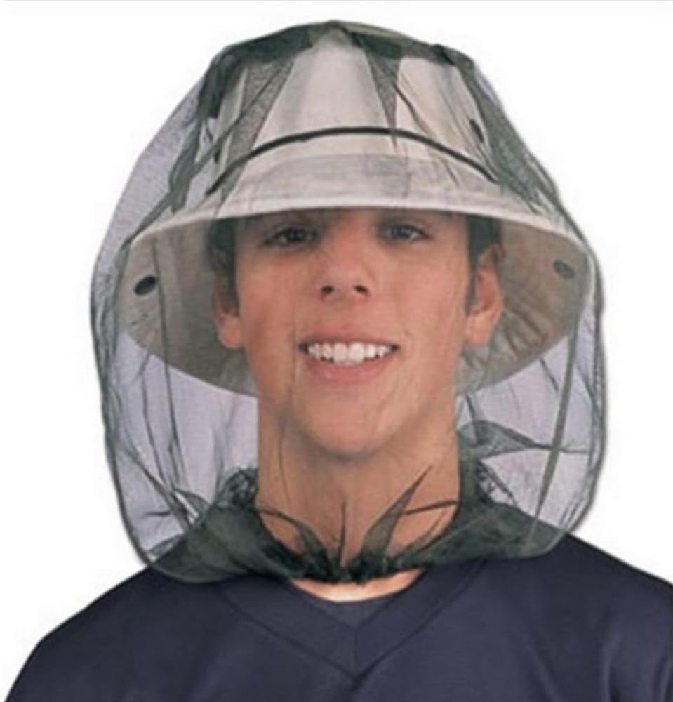 Venterior mosquito net hat front view for camping