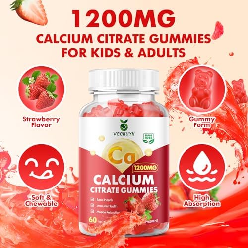 Close up of Vcchuyh chewable calcium gummies texture