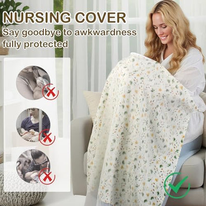 Mother using Konssy breathable nursing apron in public