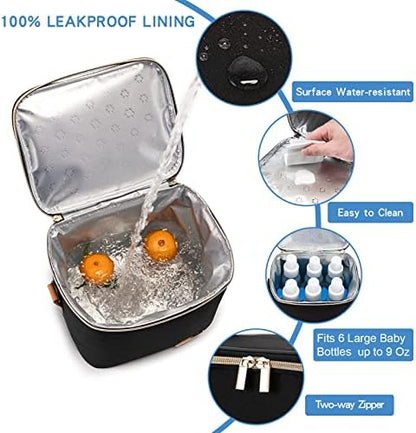 Babeyer baby bottle bag showing internal capacity