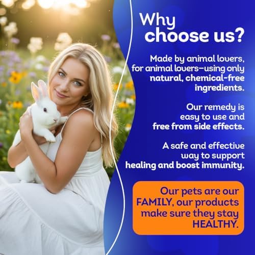 HealthyAnimals4Ever rabbit gastric system care remedy bottle with clear product text