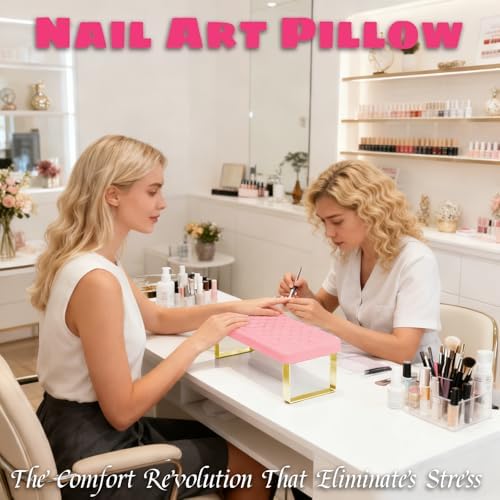 Ergonomic memory foam nail pillow for comfortable manicure