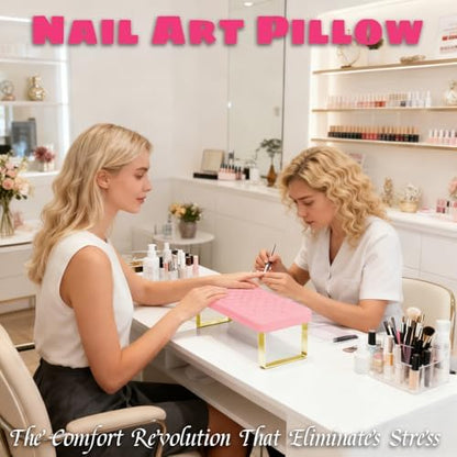 Ergonomic memory foam nail pillow for comfortable manicure