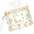 Orchid Hearts Floral Love portable wet wipe pouch front view