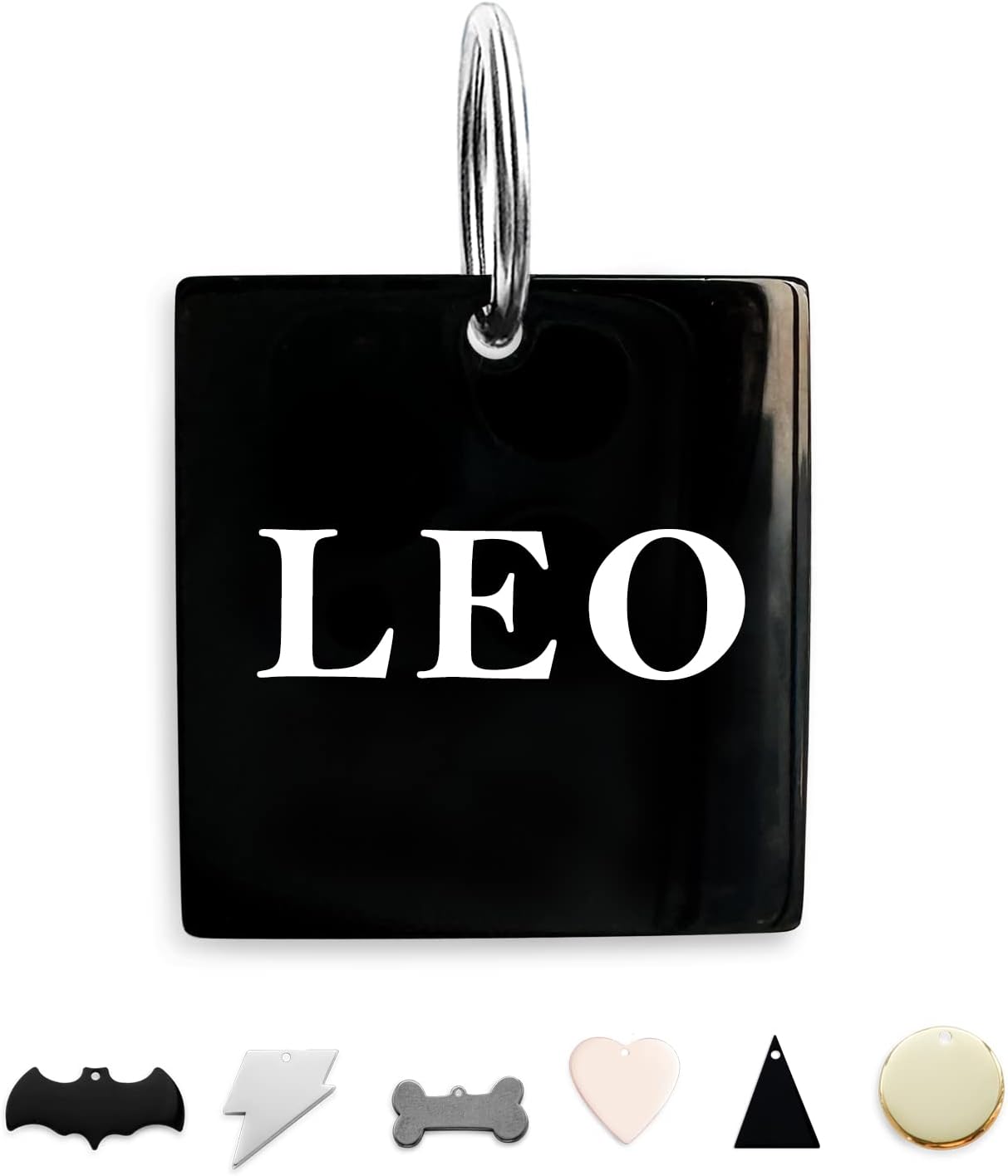 316 Surgical Grade Stainless Steel Personalized Dog & Cat ID Tags - Engraved Name or Text for Pet Collar Accessories, Original Funny Shapes (Bat) - Image 12