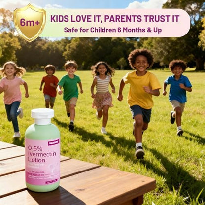 Authentic USA imported four ounce lice treatment bottle without combing requirement