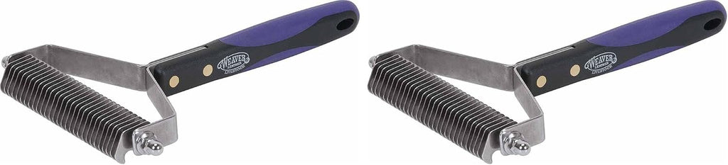 Weaver Livestock 4 inch shedding comb showing the safe rounded tip tooth design for animal care