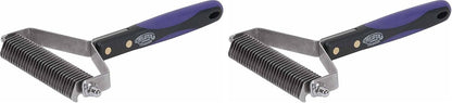 Weaver Livestock 4 inch shedding comb showing the safe rounded tip tooth design for animal care