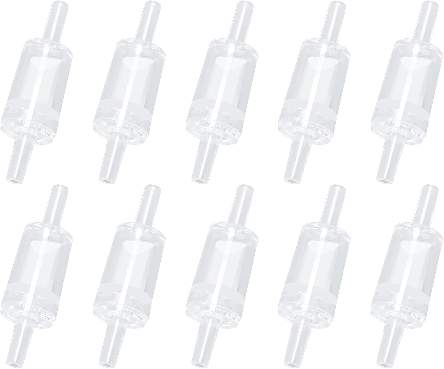 Package layout of ten individual aquaneat one way valves for premium aquarium safety.