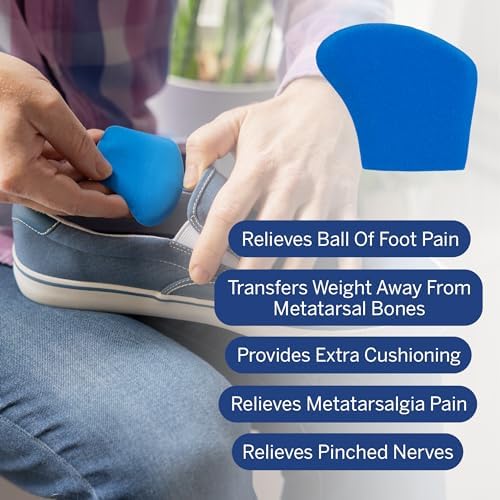 Authentic PowerStep metatarsal relief pads showing the adhesive peel-and-stick backing.