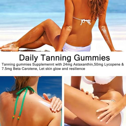 Tuyapio tanning supplement bottle highlighting the watermelon flavor and key antioxidant ingredients