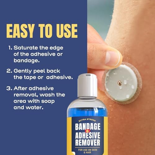 Sting-free sports tape and hospital adhesive removal spray bottle.
