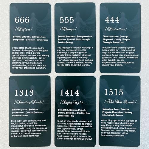 Angel Numbers Oracle Cards for beginners layout