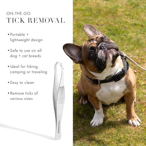 Stainless steel tick remover for cats and dogs