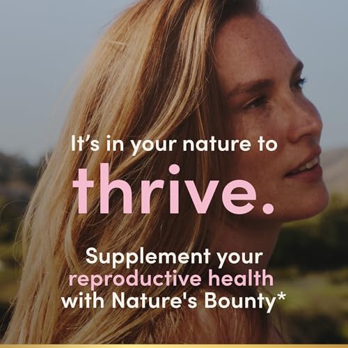 Nature's Bounty prenatal vitamins bottle cap and packaging display