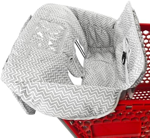 Love&go hygienic baby grocery cart liner chevron pattern close up