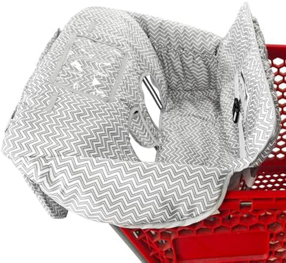 Love&go hygienic baby grocery cart liner chevron pattern close up
