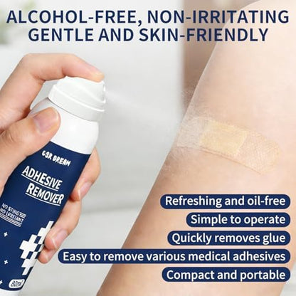 CSR DREAM alcohol-free adhesive remover for pain-free medical tape removal.