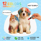Aofegrlt pet hair dye pens packaging details for safe use