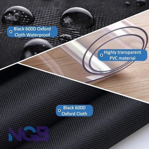 NGB outdoor fence cover packed inside its included large accessory storage bag