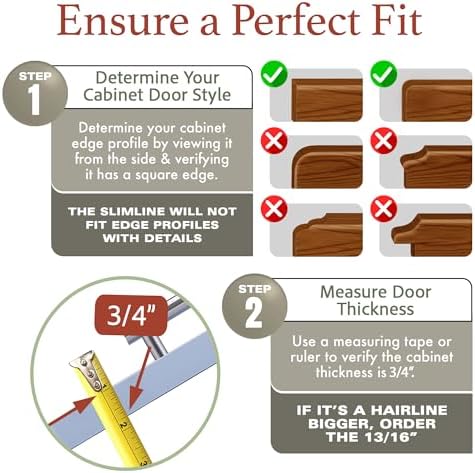 Cabinet Hero Slimline guard showing 3/4 inch thickness fit