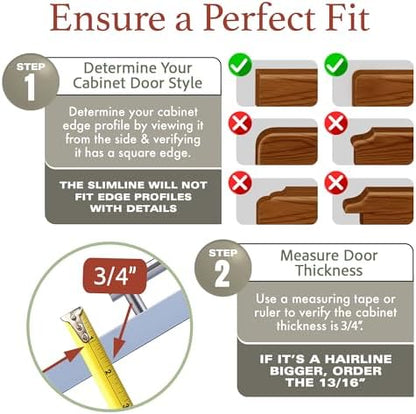Cabinet Hero Slimline guard showing 3/4 inch thickness fit