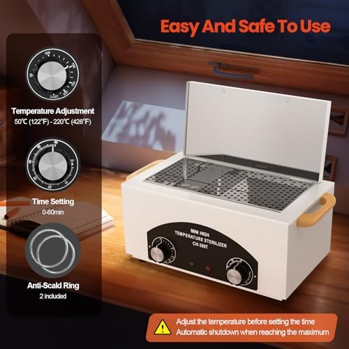 SalonDepot metal tool cleaner with stainless steel trays included