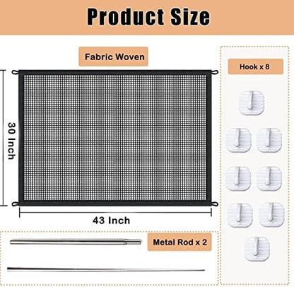 LWFCOEE portable safety fence showing the durable woven mesh fabric quality.