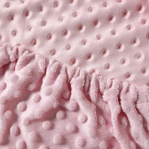 DONOMILO premium nursery bedding cover stretched over a standard contoured mattress pad.