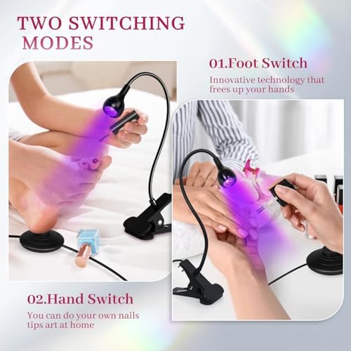 Krofaue UV LED Nail Lamp USB powered setup for home manicure