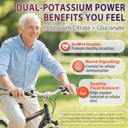Nextdia vegan sugar free potassium supplement gummies for adult muscle strength and nerve support.